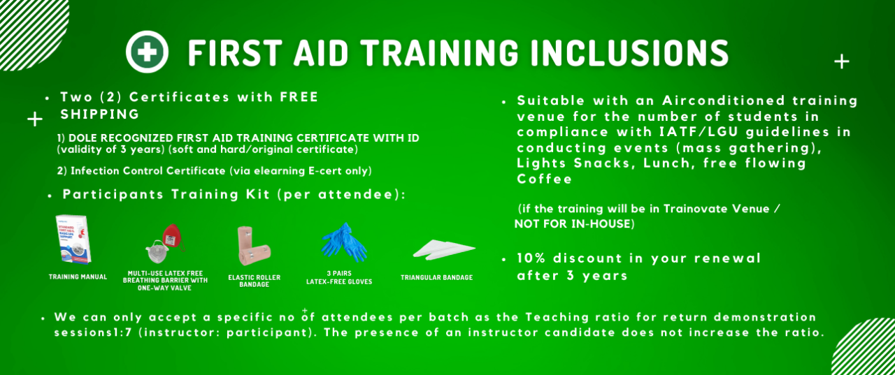 First Aid Training Nebosh Iosh Training In Philippines 