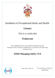 Trainovate IOSH licence